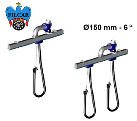 Kit extracc. gases escape v.pesados, carril 9m., carro deslizante y extractor ECOSYSTEM-D-9/1